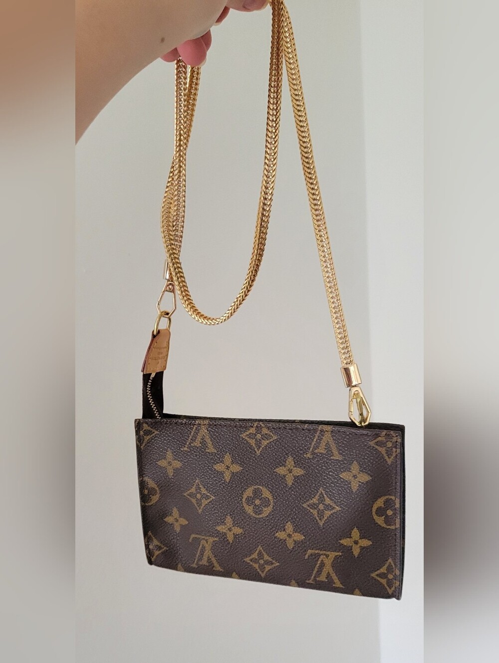 Authentic Louis Vuitton Brown Monogram Pouch - Picture 6 of 15